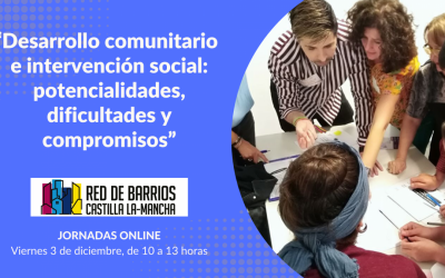 Abierta la inscripción para las Jornadas online de la Red de Barrios previstas para el 3 de diciembre
